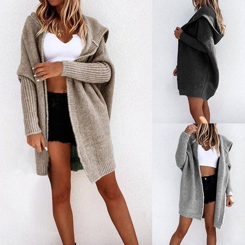 Loose Knit Hoodie Sweater