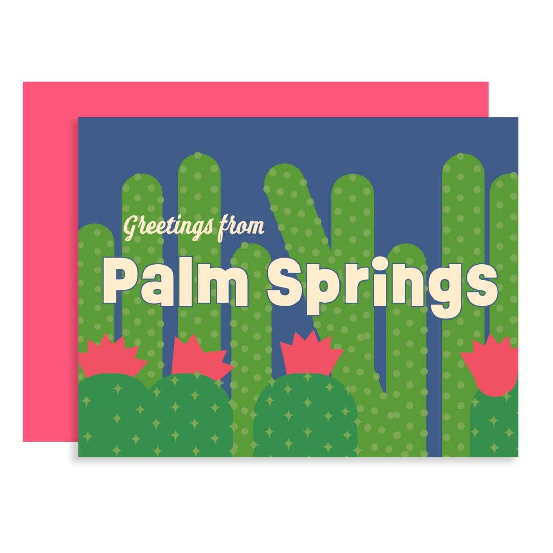 Palm Springs Cactus - Greeting Card