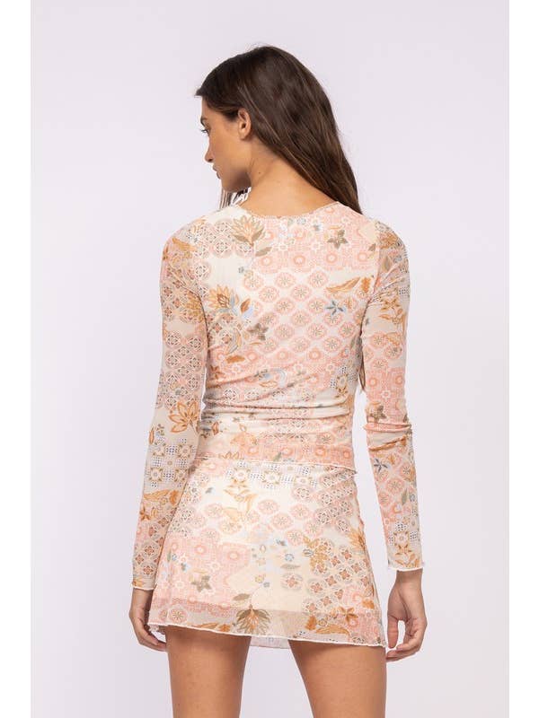 Long Sleeve Top & Mini Skirt Set