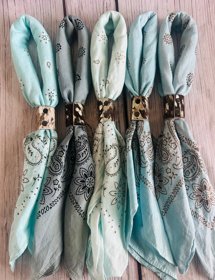 Cowboy Blue Hand Dyed Bandanas