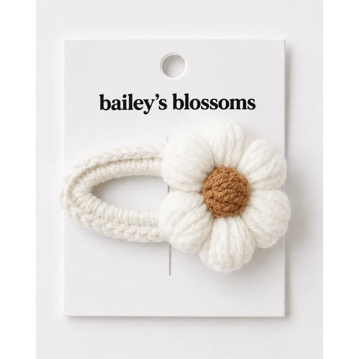 Crochet Daisy Clip