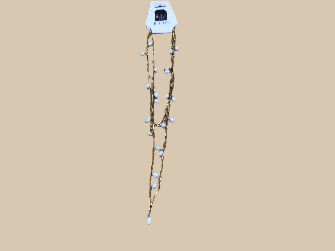 Chain & Pearl Necklace