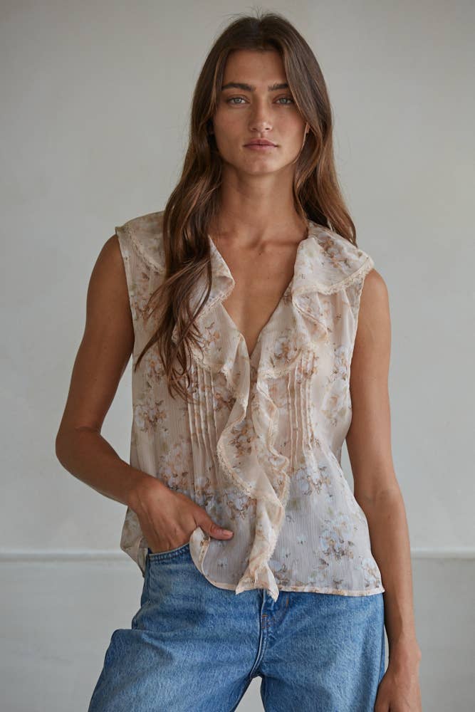 Floral Print V-Neck