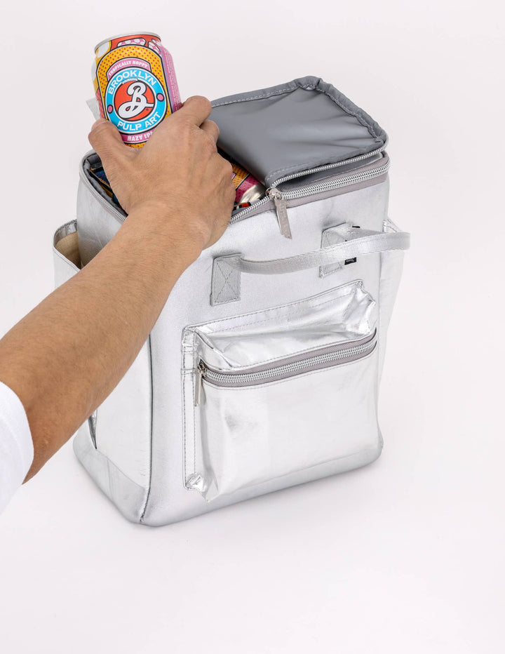 Chillout StanCan 12Pak Fashion Cooler Bag- SIlver