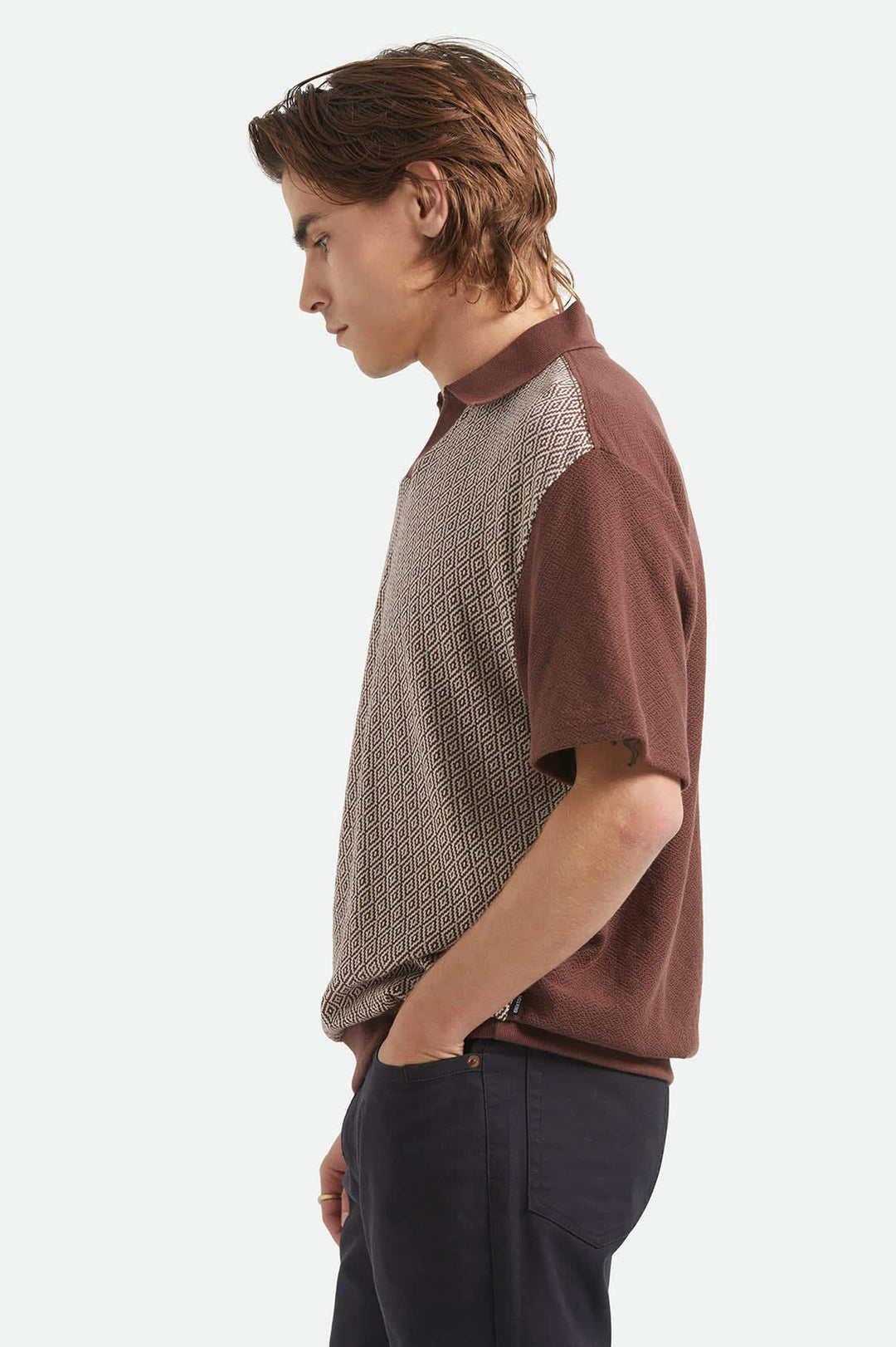 Brixton Jacquard Short Sleeve Polo