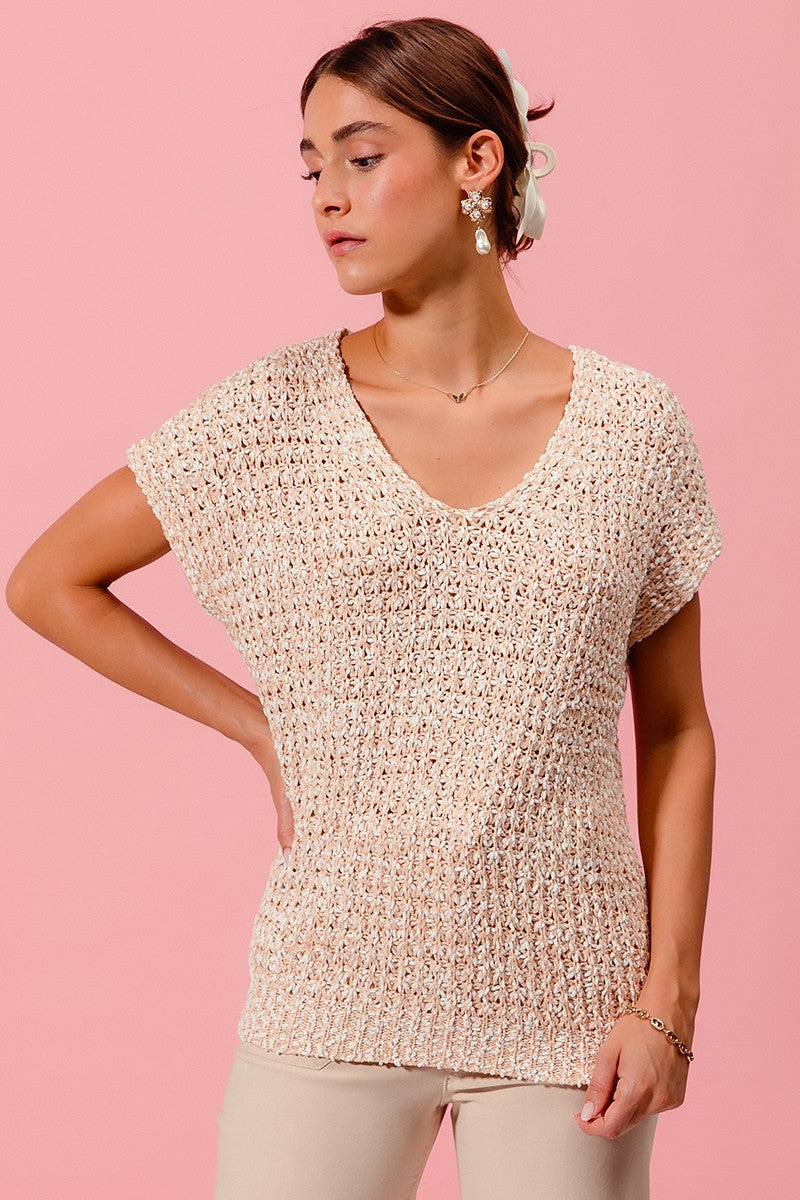 DEEP V NECK DAILY PULLOVER SWEATER