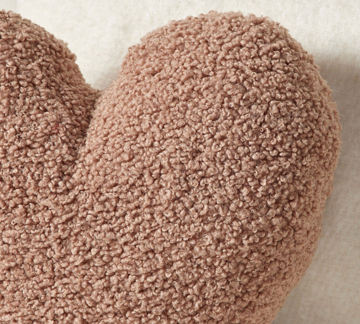 Heart plush throw pillow