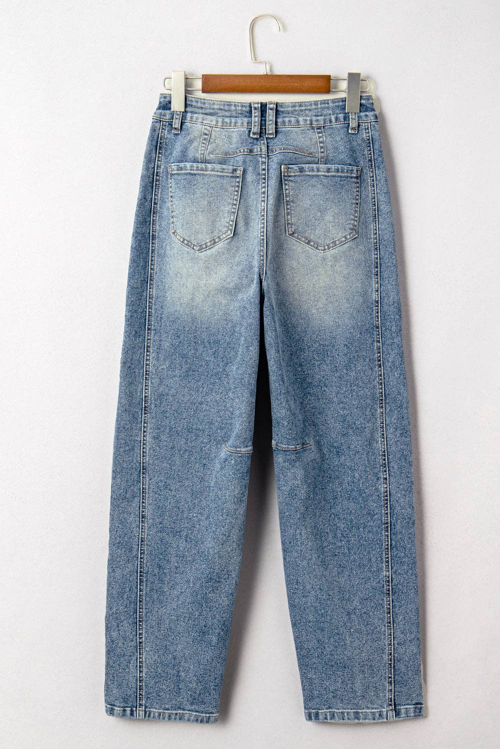Dusk Blue Vintage Washed Barrel Jeans
