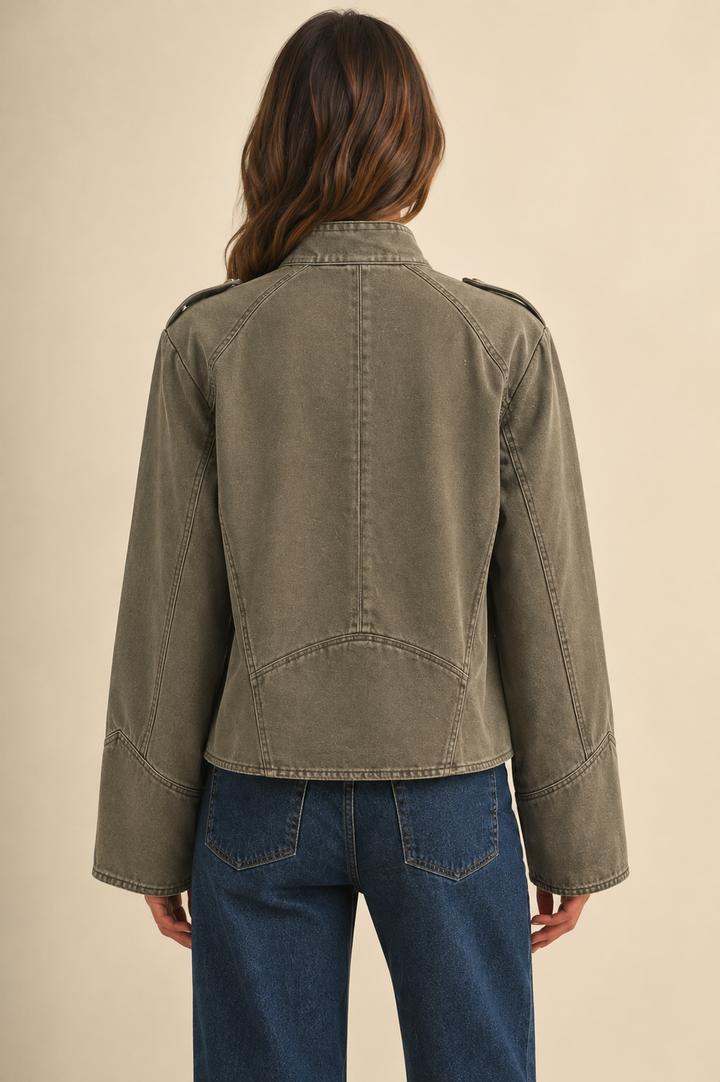 MILITARY INSPIRED TWILL JACKET