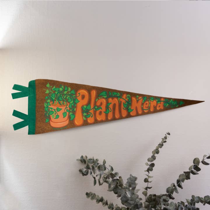 Plant Nerd Hand-Illustrated Pennant