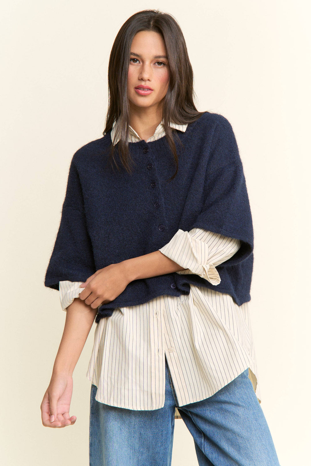 Cropped Boxy Cardigan