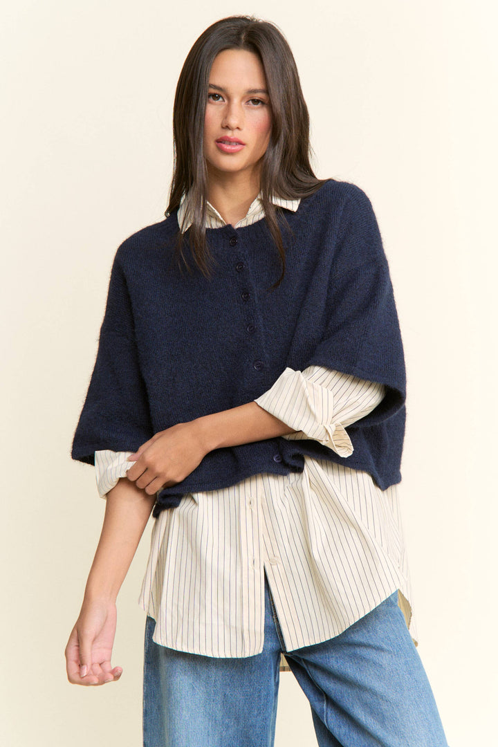 Cropped Boxy Cardigan