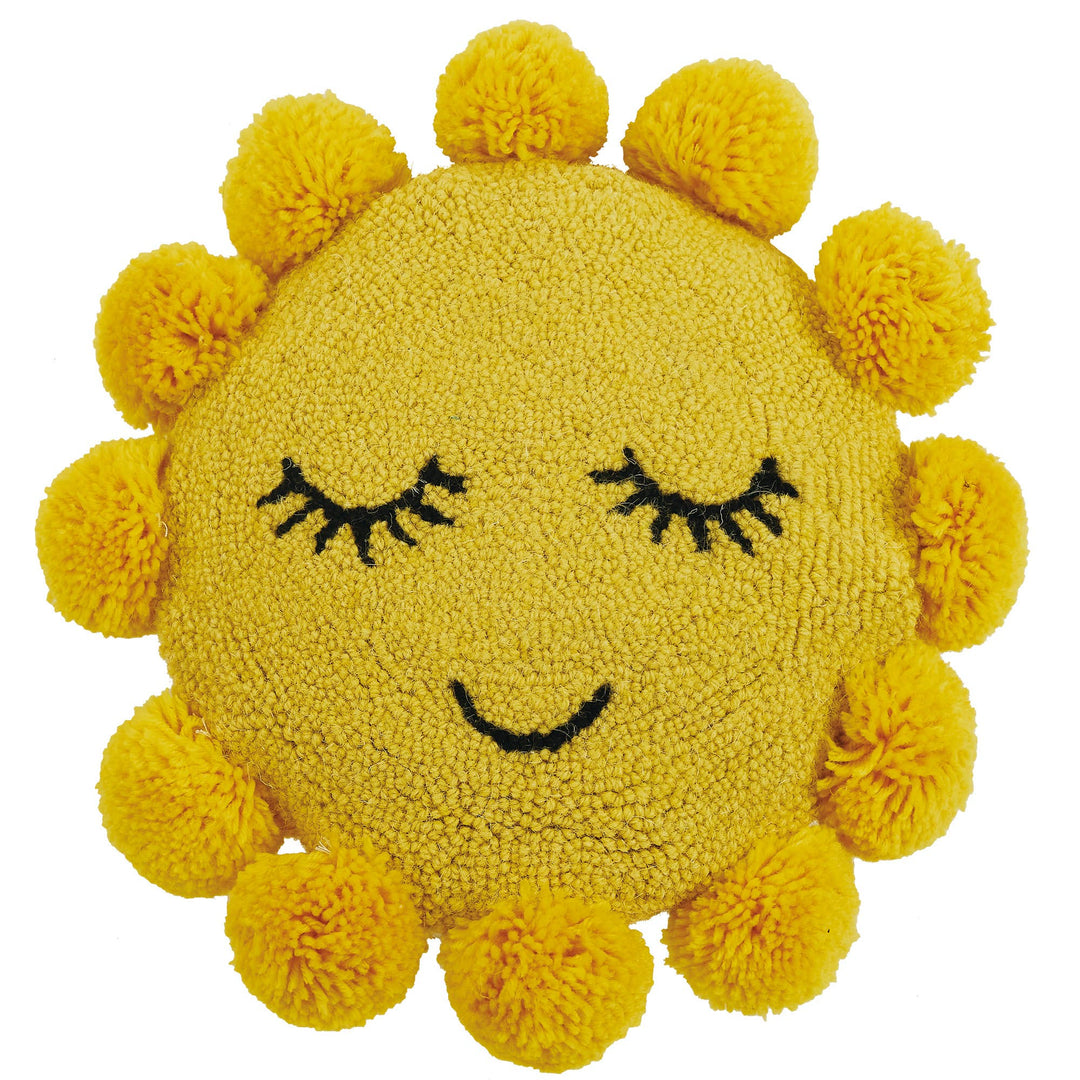 Sunshine Hook Pillow/Pom Poms