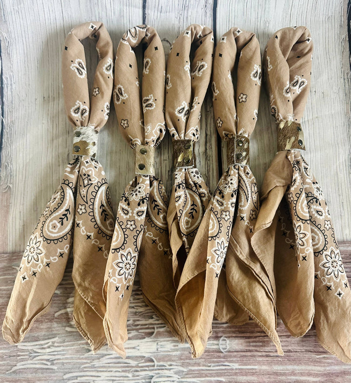 Taupe Hand Dyed Bandanas