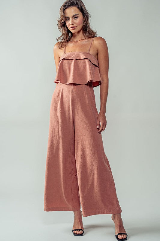 Ruffled Bodice Jumsuit