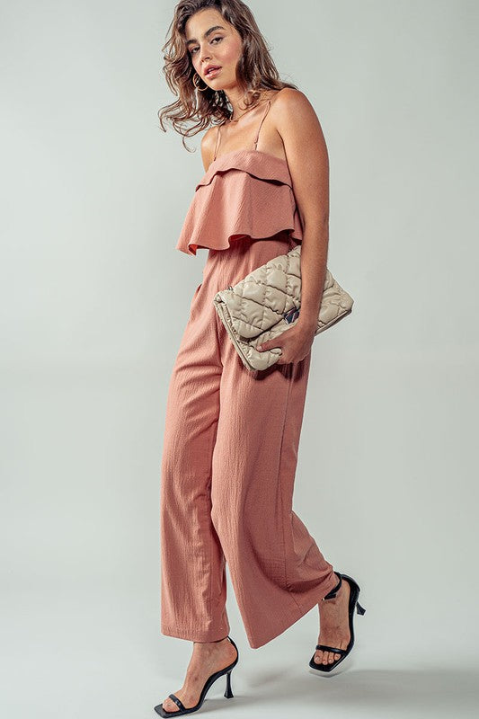 Ruffled Bodice Jumsuit