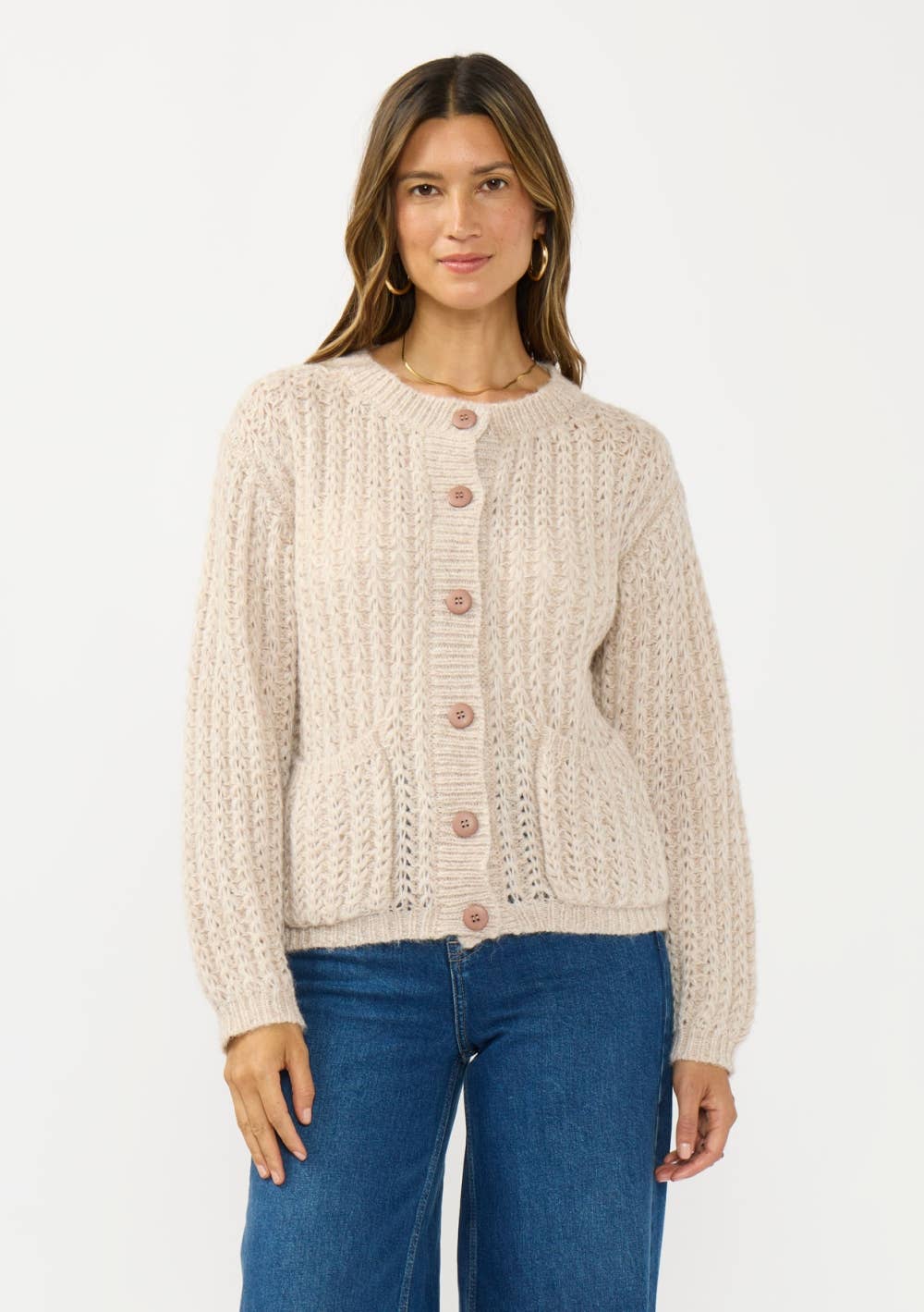 Knit Cardigan with Front Pockets