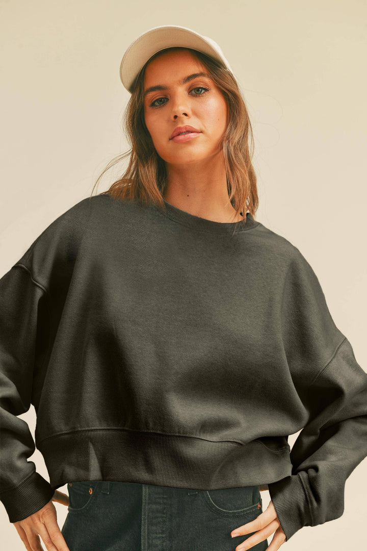 Cropped Long Sleeve Sweatshirt