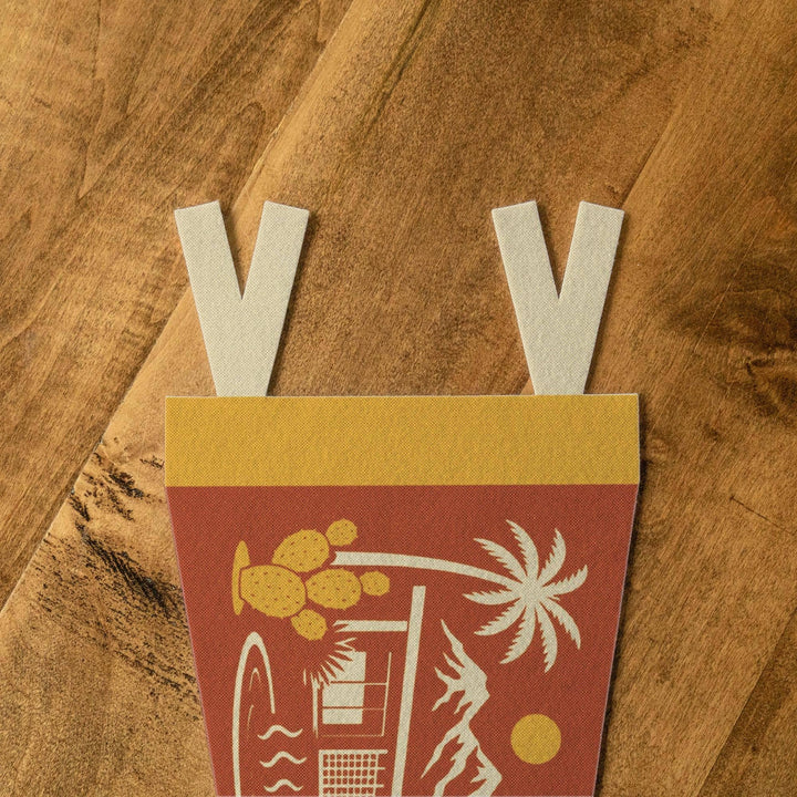 Palm Springs California Felt Pennant : Mini Pennant