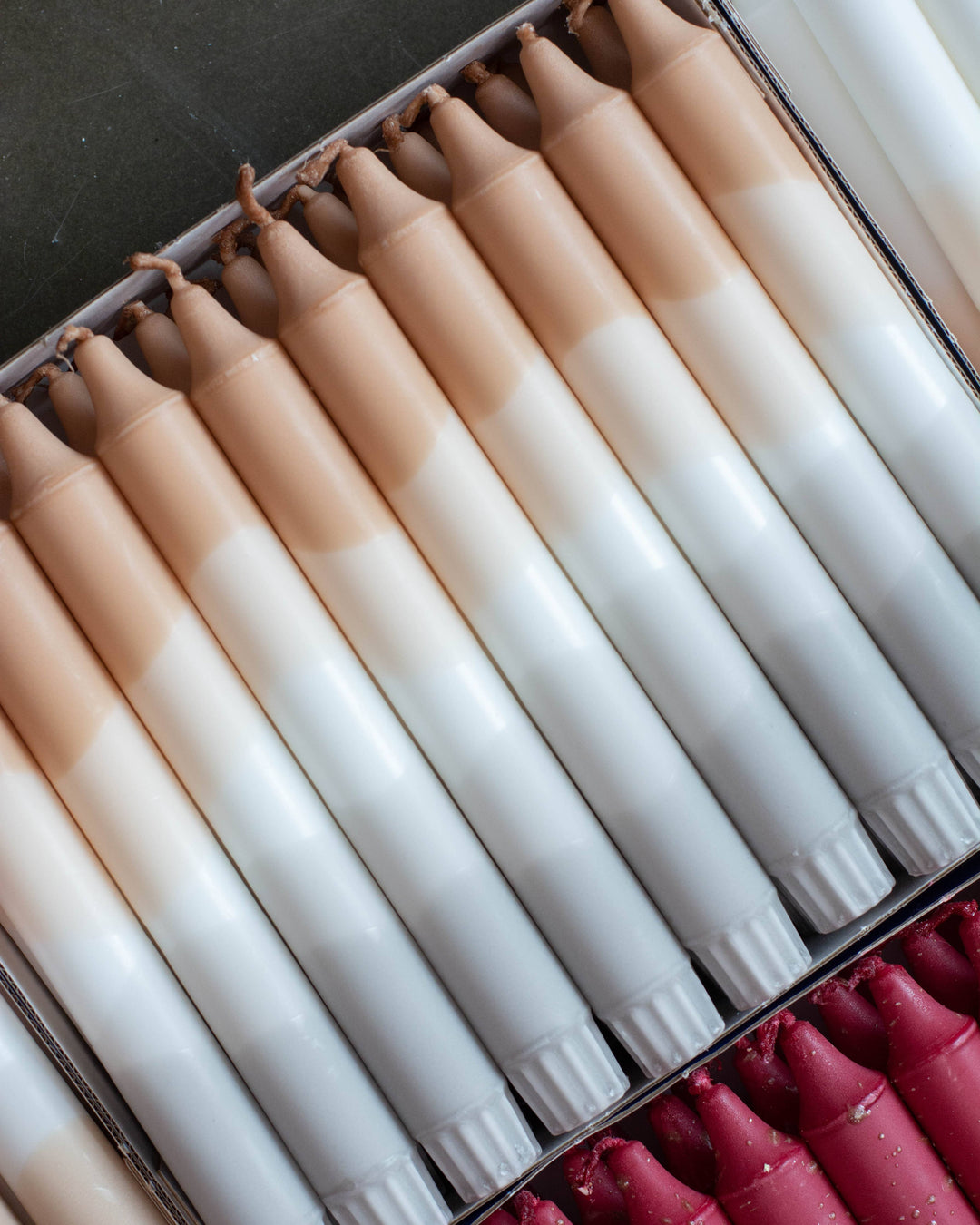 Taper candles-  Nudes colours mix