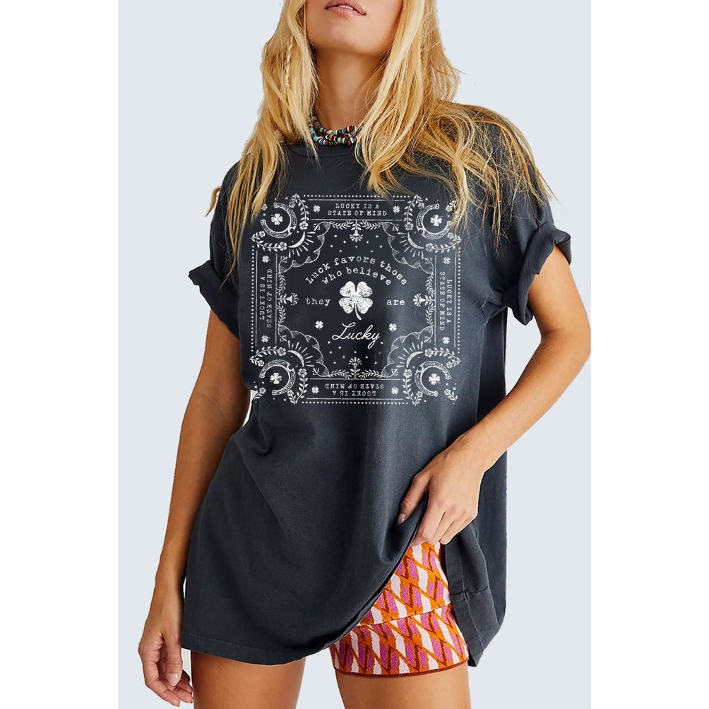They Are Lucky Oversized Graphic Tee