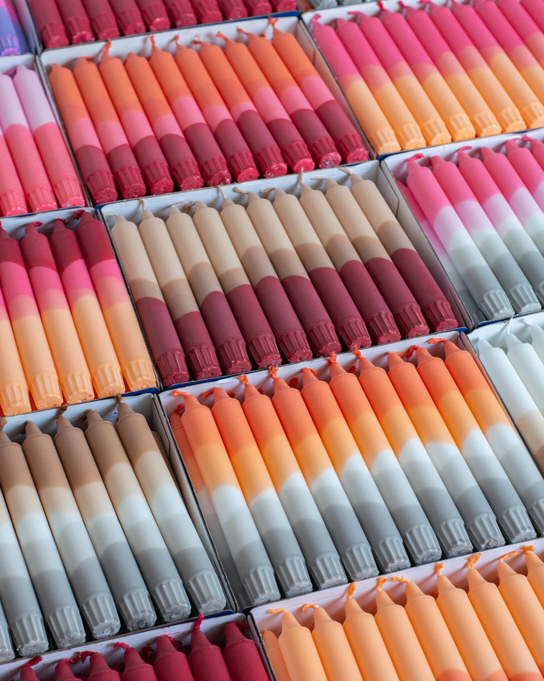 Taper candles- Halloween (Orange/grey)