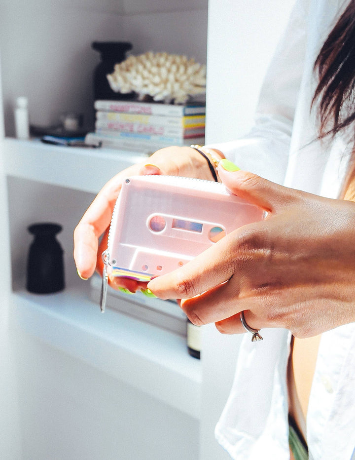 Wallet Retro 80s Cassette Tape- Pink