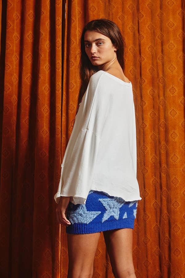Hi-low Hem Graphic Cropped Top