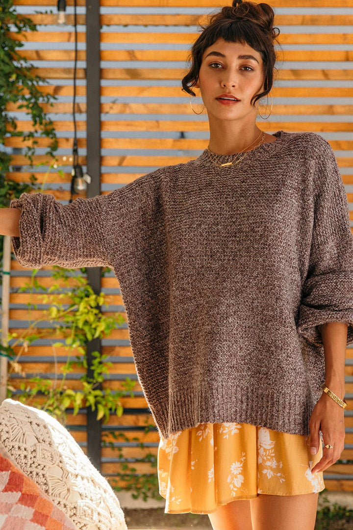 Crew neck Drop Shoulder Sweater