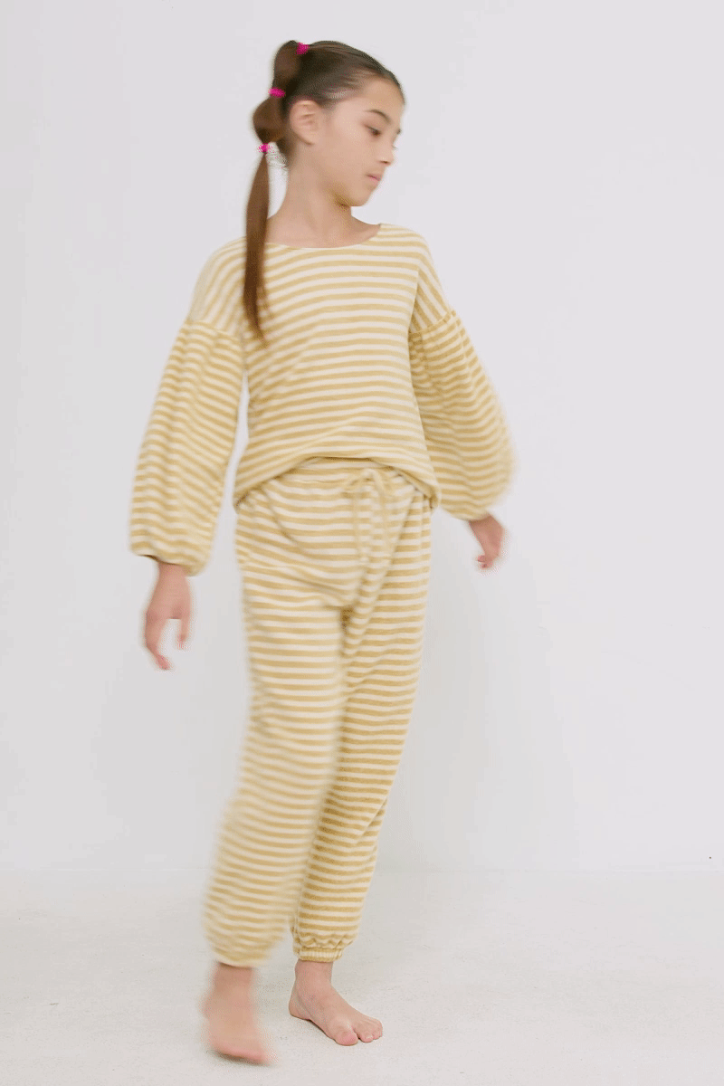 Girls Brushed Stripe Knit Top