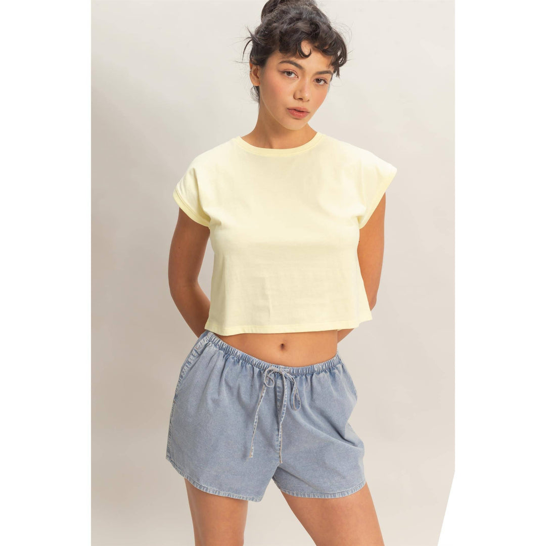 Classic Crew Neck Sleeveless Top