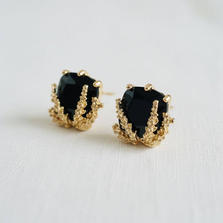 Geo Black&amp; Gold Earrings