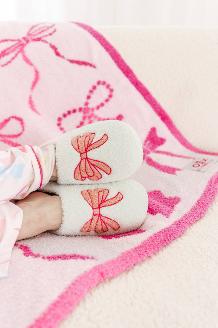 Pink Bow Slippers