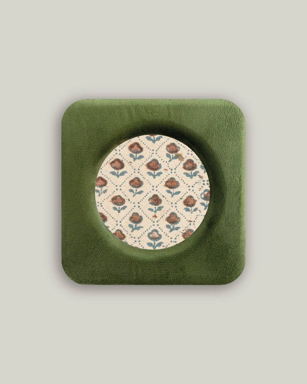 Mossy Green Velvet Photo Frame