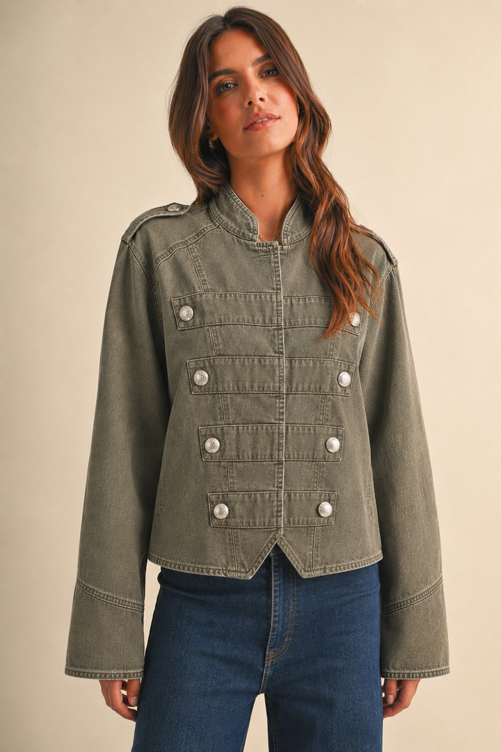 MILITARY INSPIRED TWILL JACKET