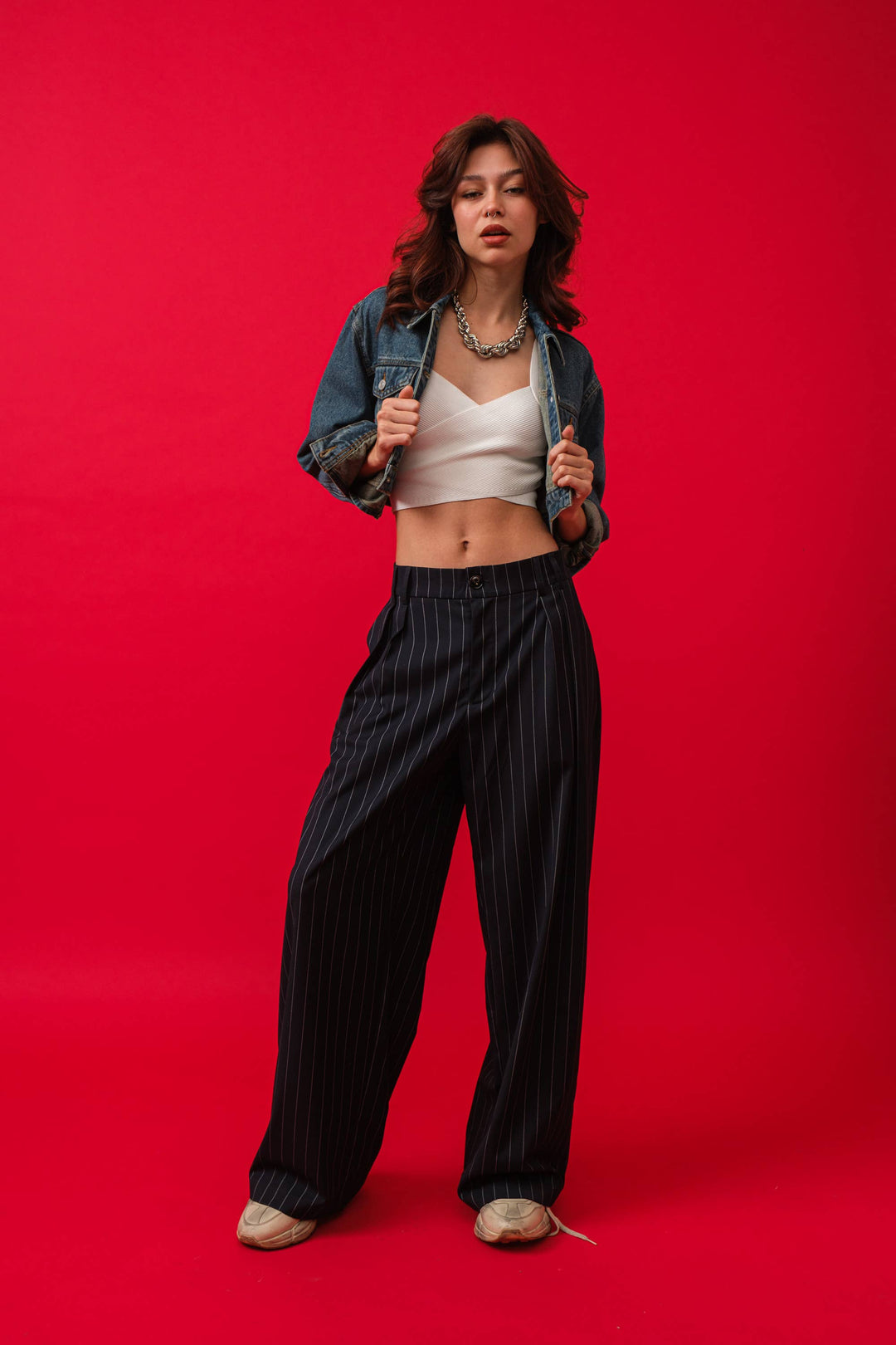 DENIM CROP JACKET