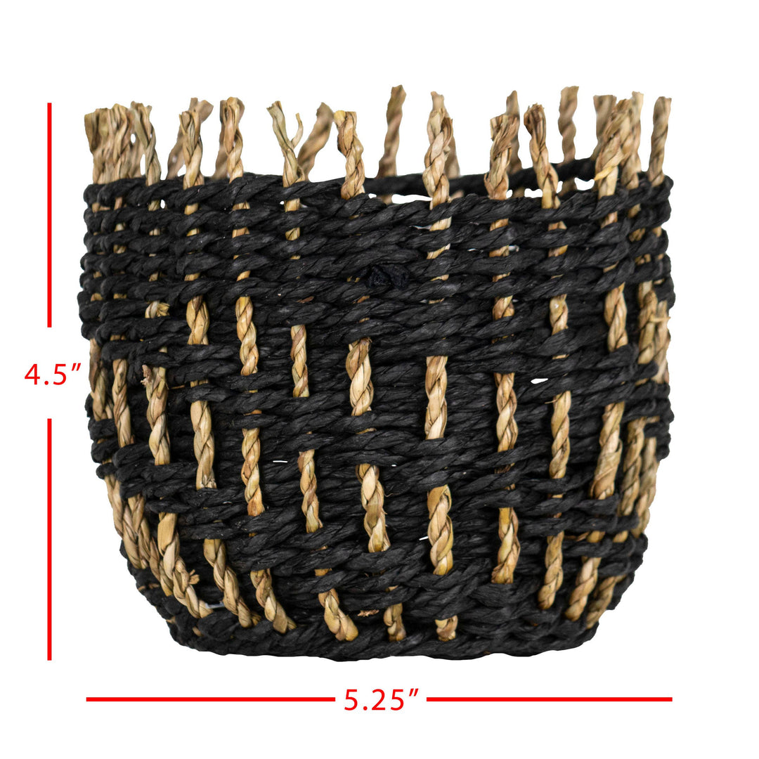 Ivo Western Weave Black Basket