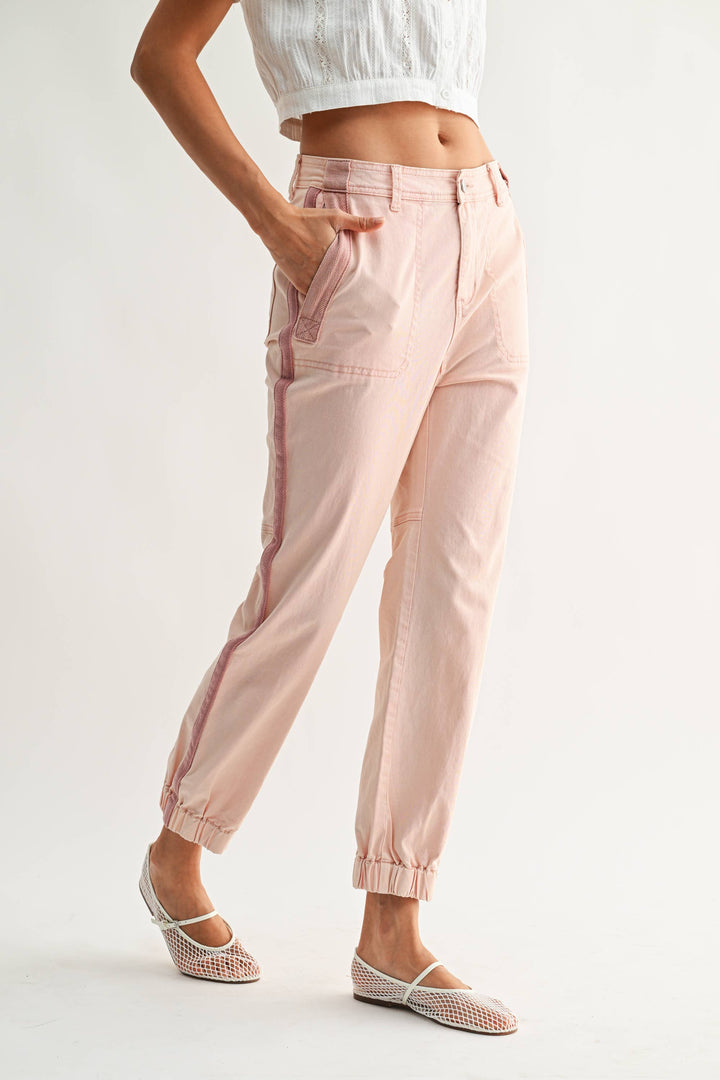 Track Pants with Zip Pocket Pink