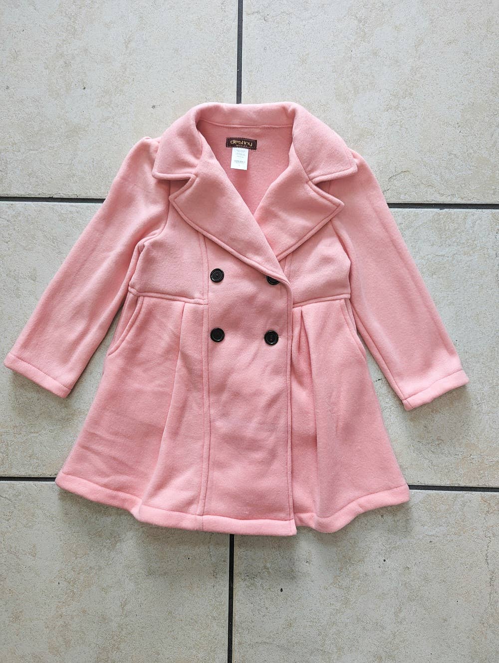 Girls' Double-Breasted Peacoat