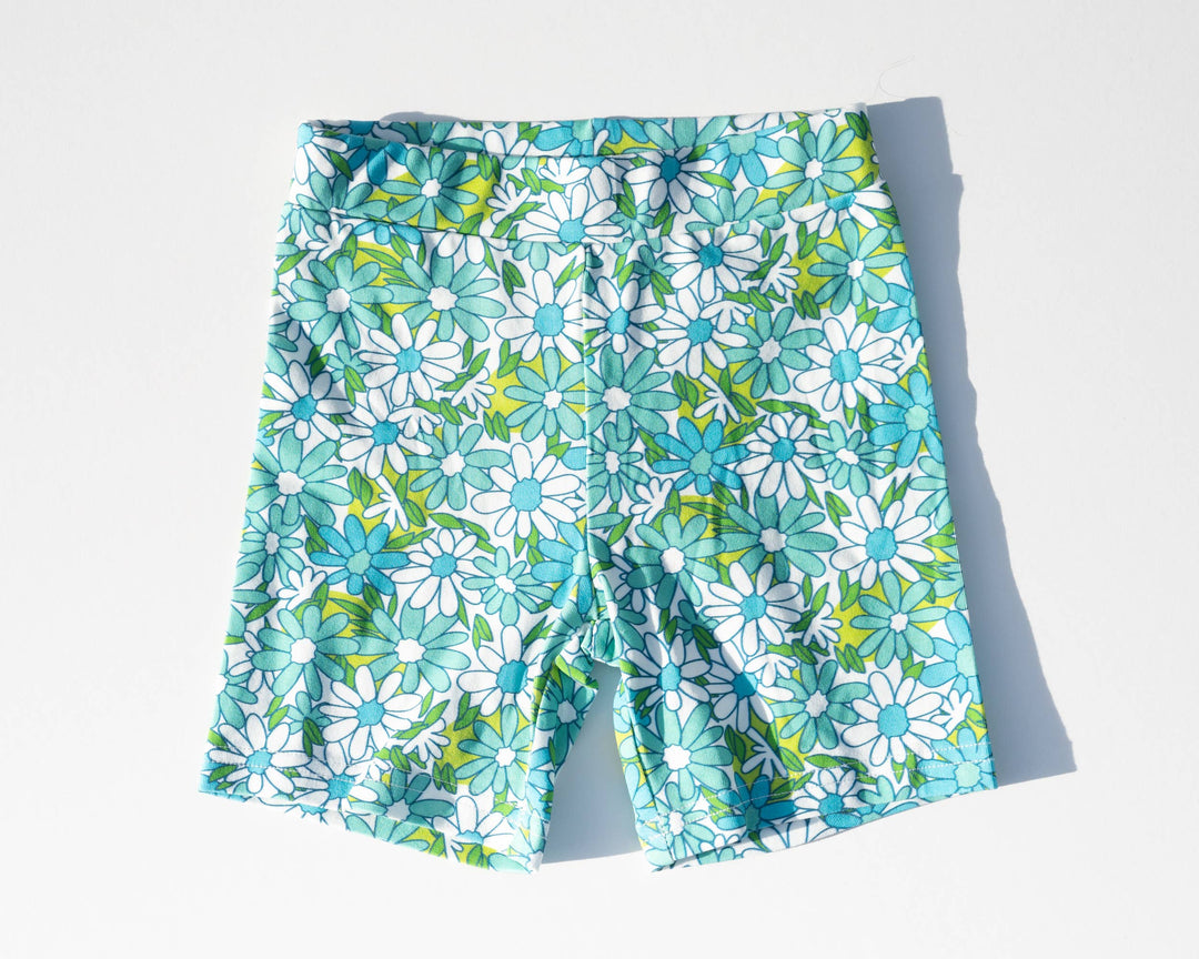 Blue Flower Power Shorts