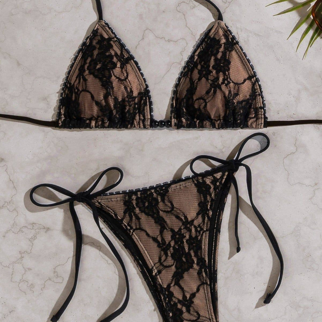Lace Triangle Tie Bikini