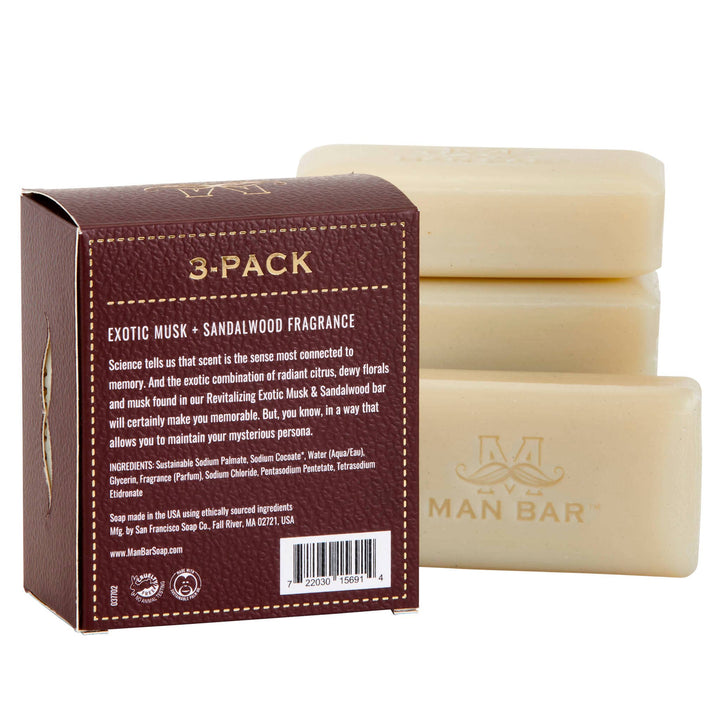 Man Bar Miniature Exotic Musk & Sandalwood 3pc Gift Set