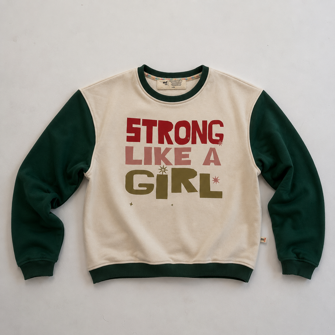 Strong Like Girl Colorblock Sweatshirt
