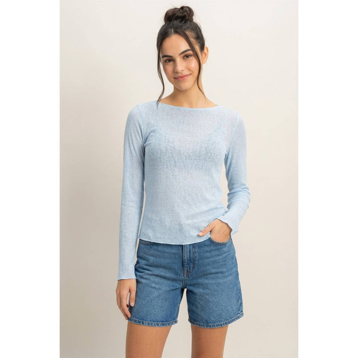 Ribbed Long Sleeve Top