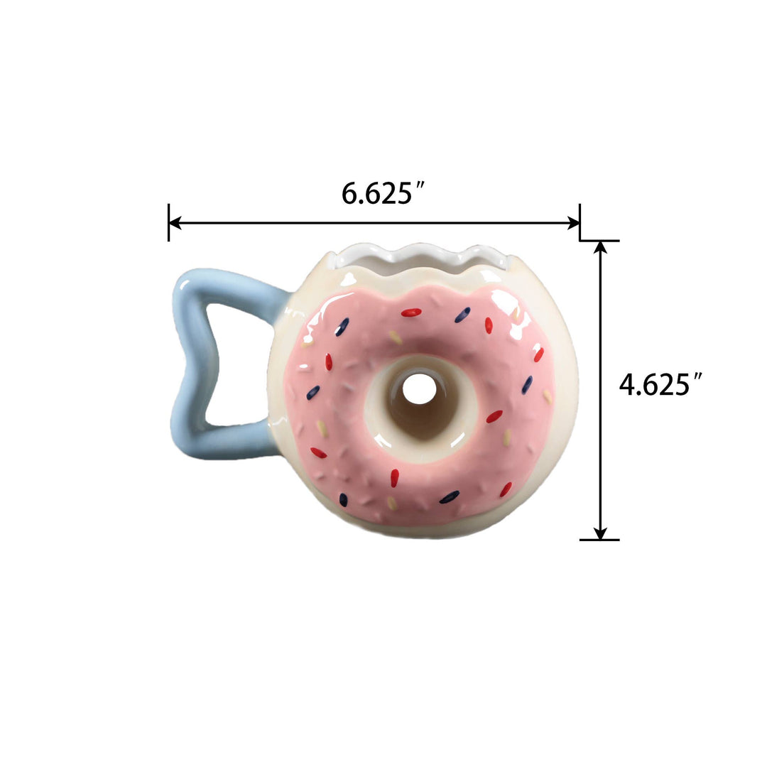 Pink Sprinkle Donut Ceramic Mug