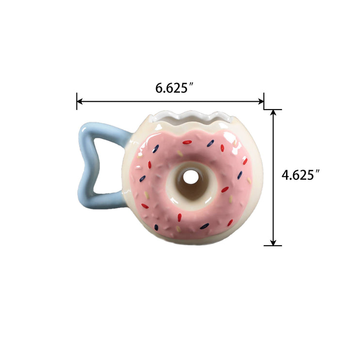 Pink Sprinkle Donut Ceramic Mug