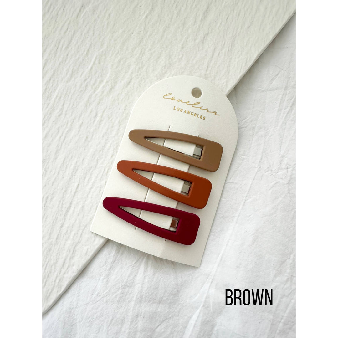 Matte Alligator Hair Clip Set