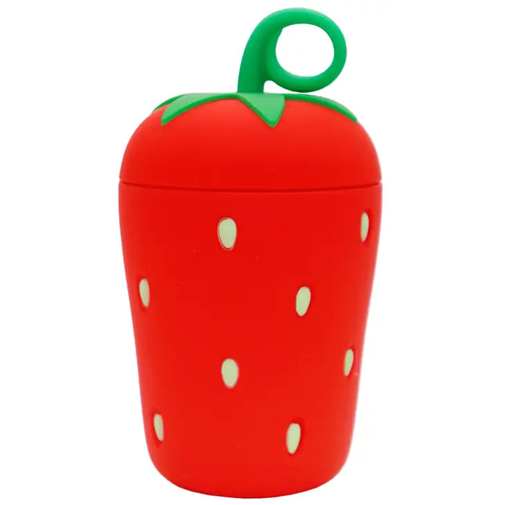 Strawberry Cased Portable Glass