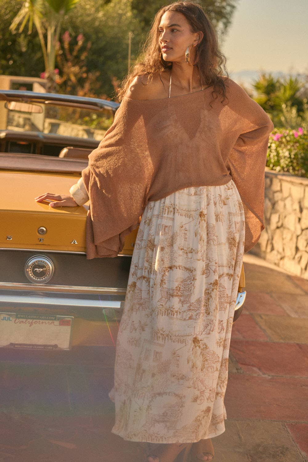 Sheer Lightweight Knit Cropped Poncho