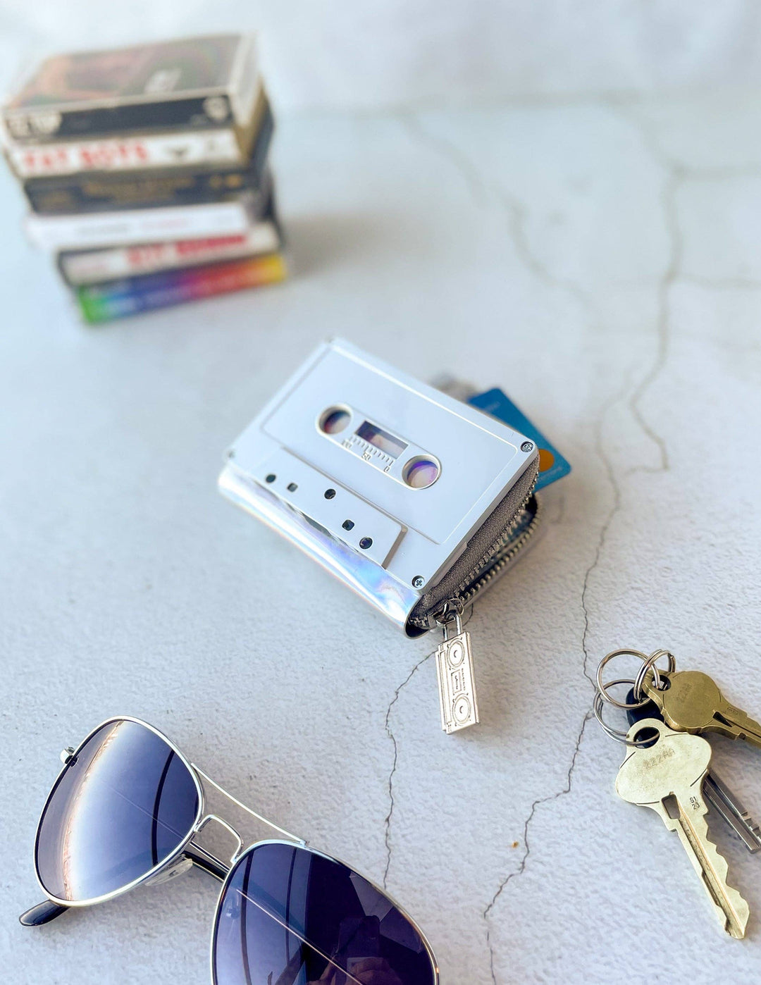 Retro Cassette Wallet | Electro Silver